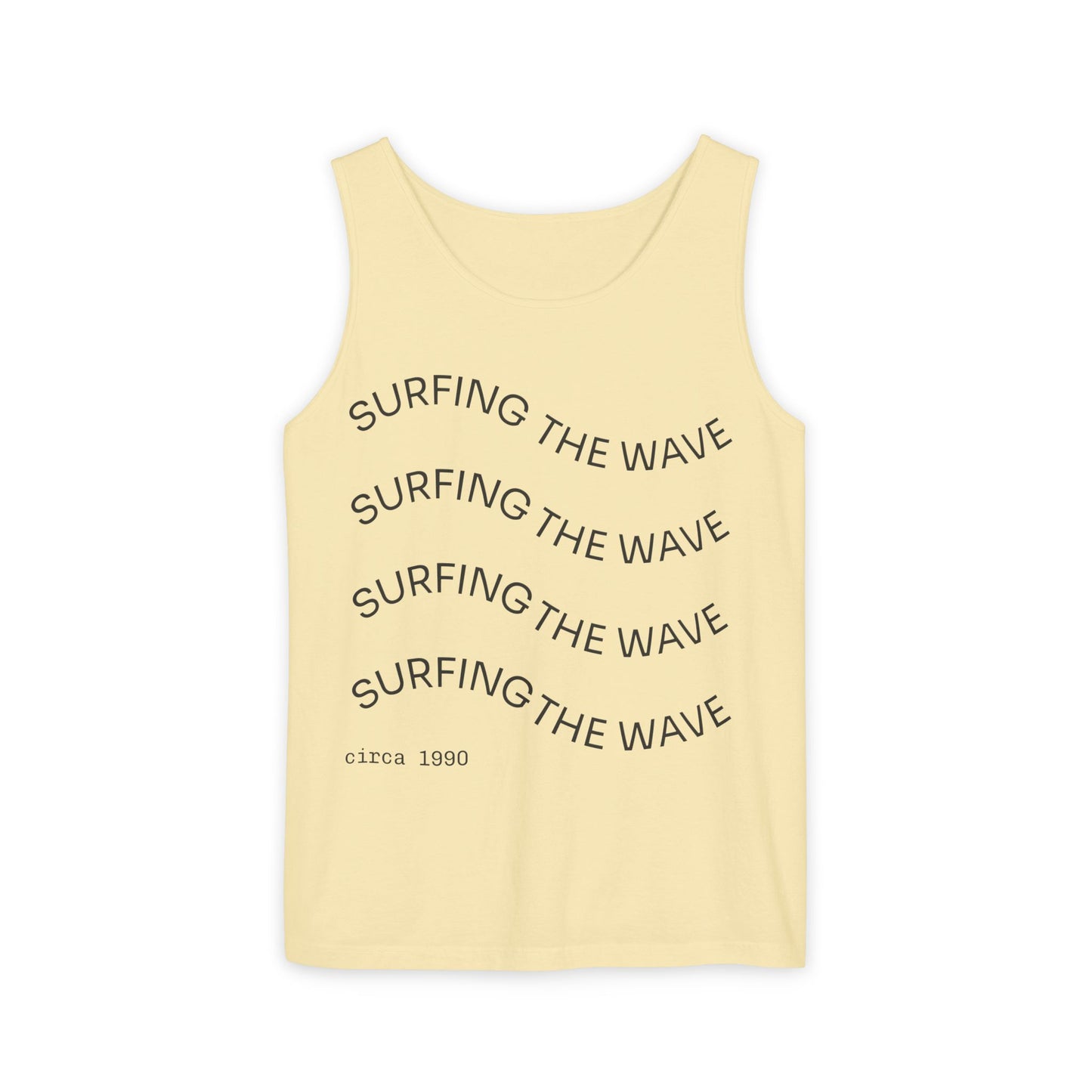 Vintage Surfing Unisex Tank Top, Summer Beachwear, Casual Style, Gift for Surfers, Retro Vibe, Outdoor Activities