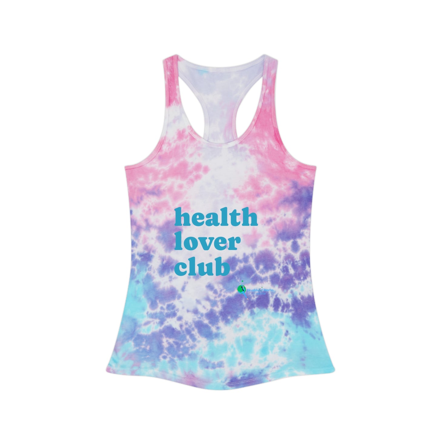 Health Lover Club Tie Dye Racerback Tank Top