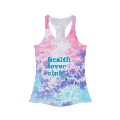 Health Lover Club Tie Dye Racerback Tank Top