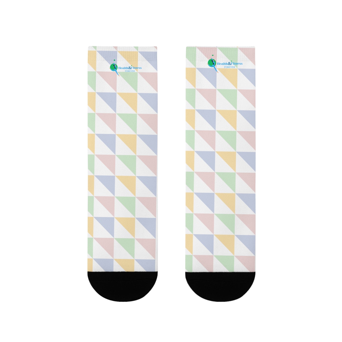 Colorful Geometric Pattern Crew Socks