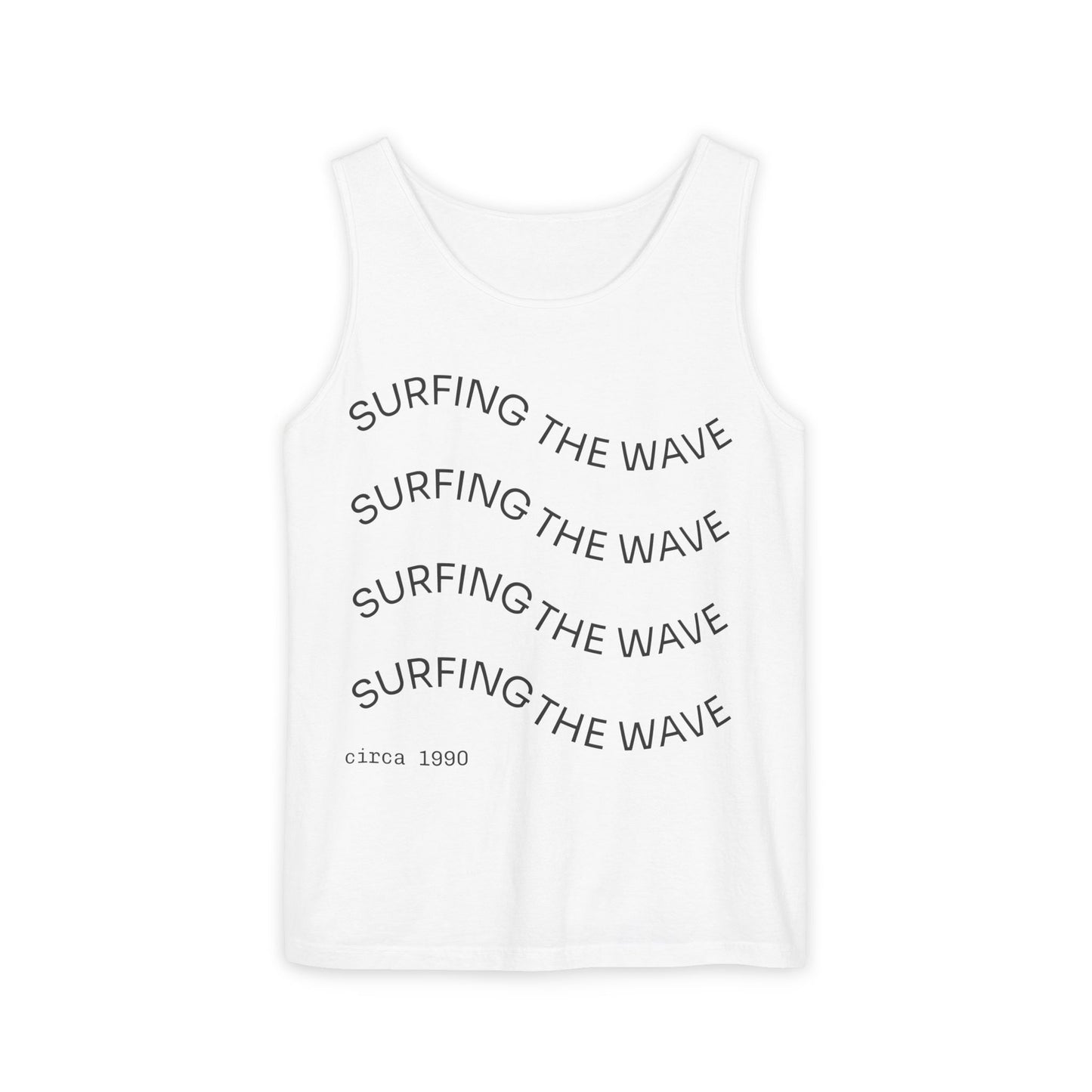 Vintage Surfing Unisex Tank Top, Summer Beachwear, Casual Style, Gift for Surfers, Retro Vibe, Outdoor Activities